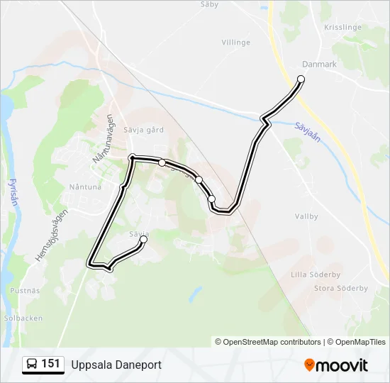 151 Bus Line Map