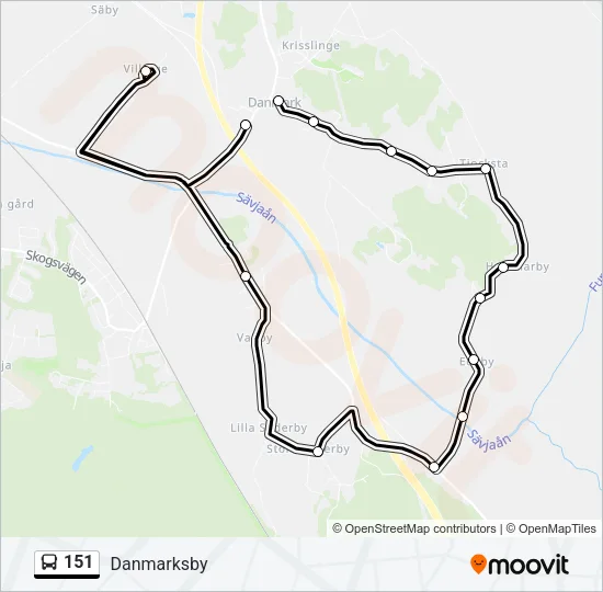 151 Bus Line Map
