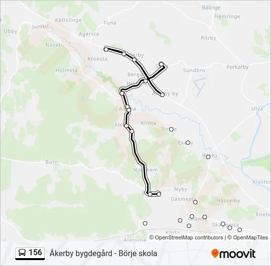 156 Bus Line Map