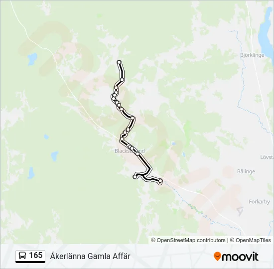 165 Bus Line Map