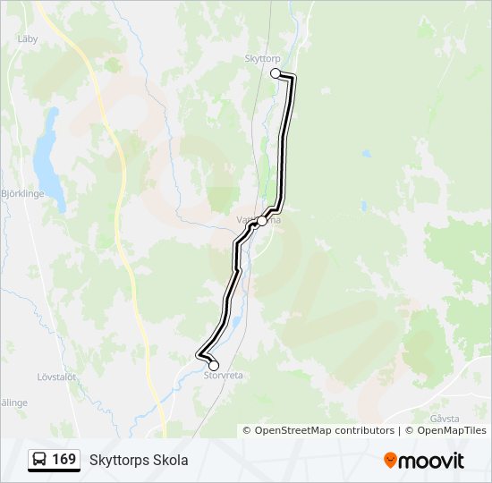 169 bus Line Map