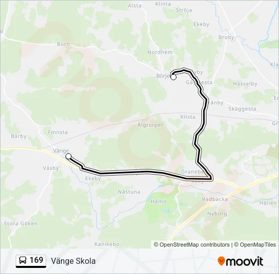 169 Bus Line Map