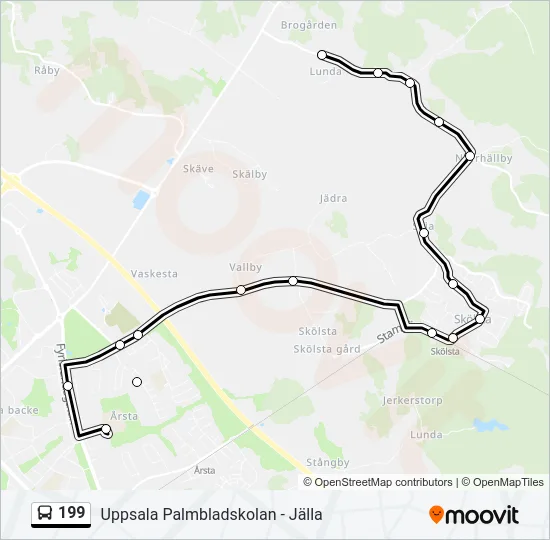199 Bus Line Map