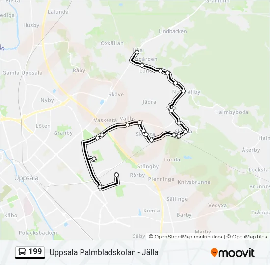 199 Bus Line Map
