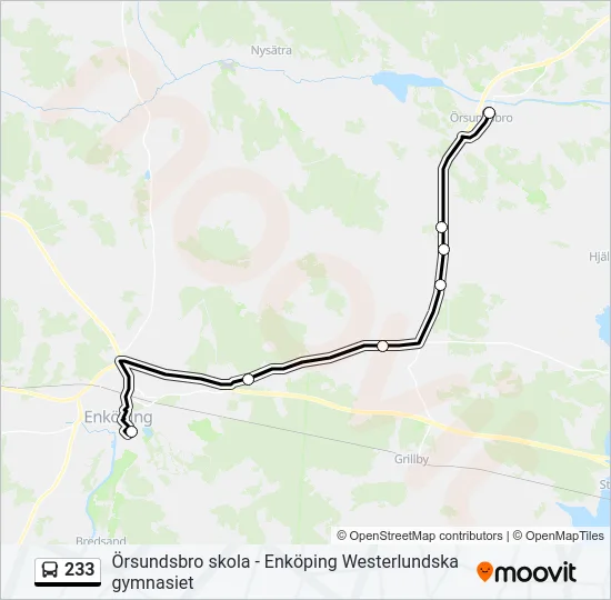 233 Bus Line Map