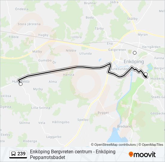 239 bus Line Map