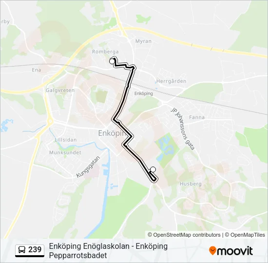 239 Bus Line Map