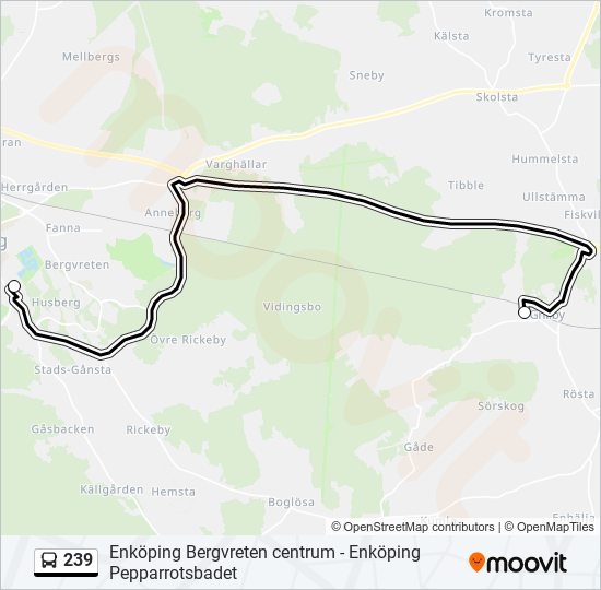 239 bus Line Map