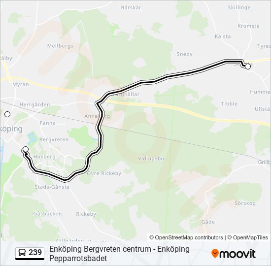 239 bus Line Map