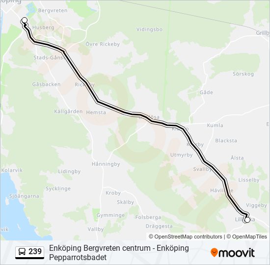 239 bus Line Map