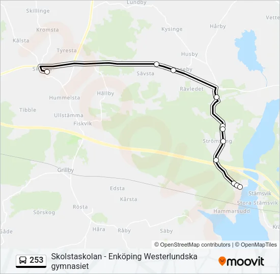 253 Bus Line Map