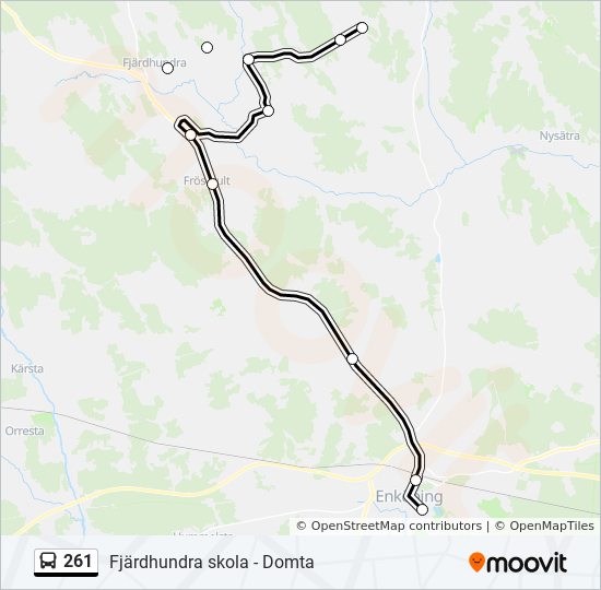 261 bus Line Map