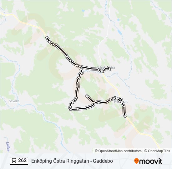 262 bus Line Map