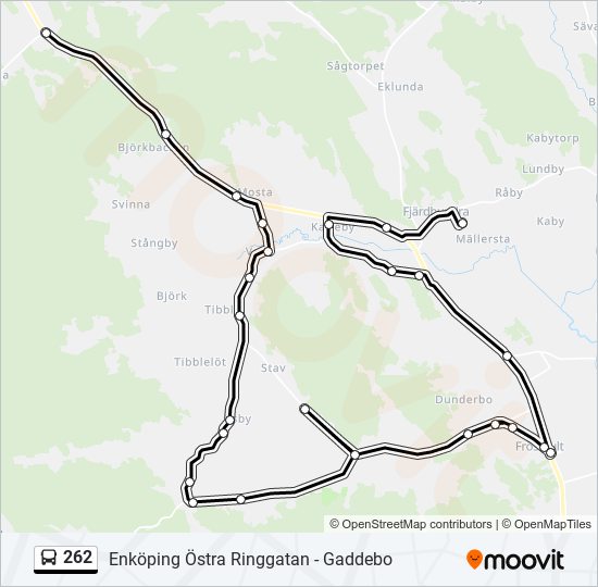 262 bus Line Map