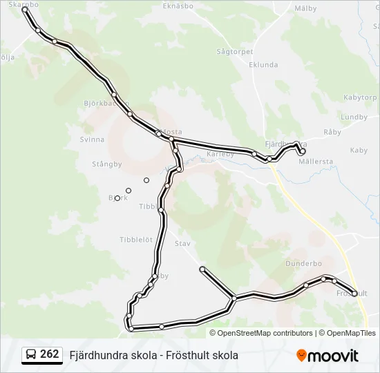 262 Bus Line Map
