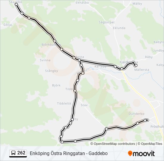 262 bus Line Map