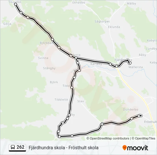 262 Bus Line Map
