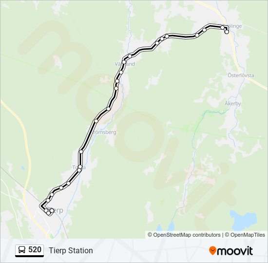 520 bus Line Map