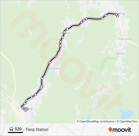 520 Bus Line Map
