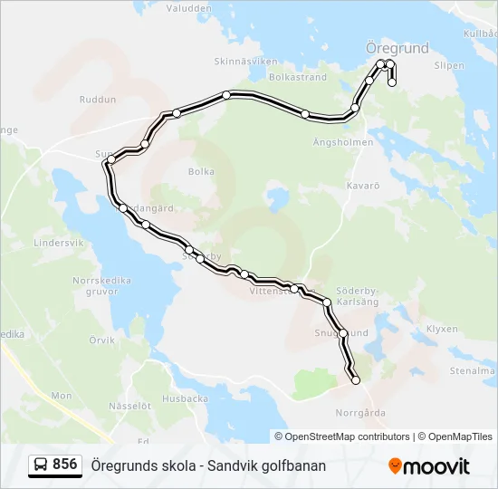 856 Bus Line Map