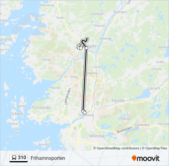 310 Route Schedules Stops Maps Frihamnsporten Updated 