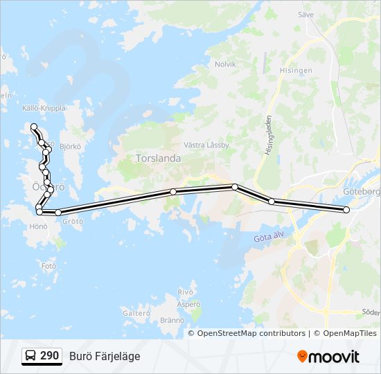 290 Route: Schedules, Stops & Maps - Burö Färjeläge (Updated)