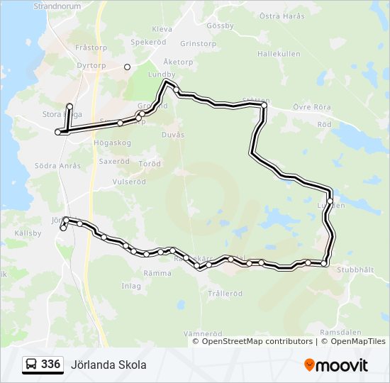 1 Mile Route From My House 336 Route: Schedules, Stops & Maps - Jörlanda Skola (Updated)