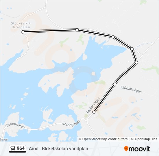 Bus 964 Route Map 964 Route: Schedules, Stops & Maps - Stockevik (Updated)