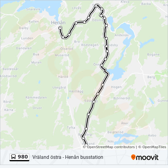 Bus 980 Route Map 980 Route: Schedules, Stops & Maps - Henån Busstation (Updated)