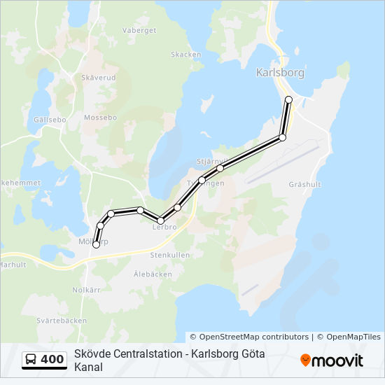 Burlington Bike Path Map Pdf 400 Route: Schedules, Stops & Maps - Karlsborg Göta Kanal (Updated)