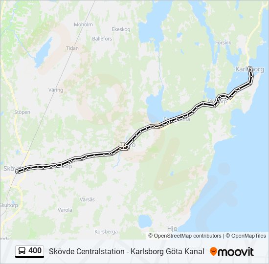 400 Route: Schedules, Stops & Maps - Skövde Centralstation (Updated)