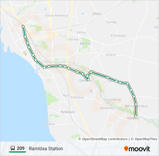 209 Route Schedules, Stops & Maps Ramlösa Station (Updated)