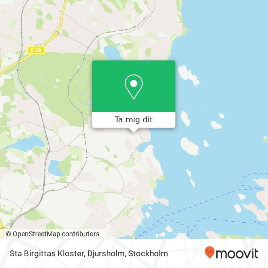 Sta Birgittas Kloster, Djursholm karta