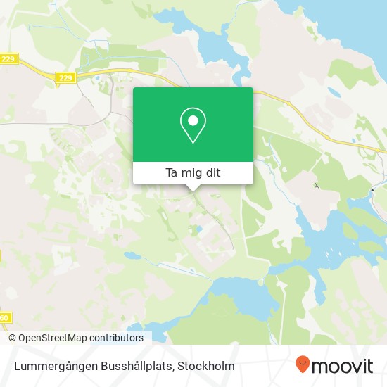 Lummergången Busshållplats karta