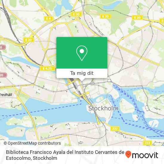Biblioteca Francisco Ayala del Instituto Cervantes de Estocolmo karta