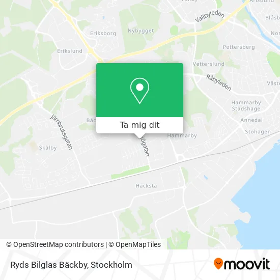 Ryds Bilglas Bäckby karta