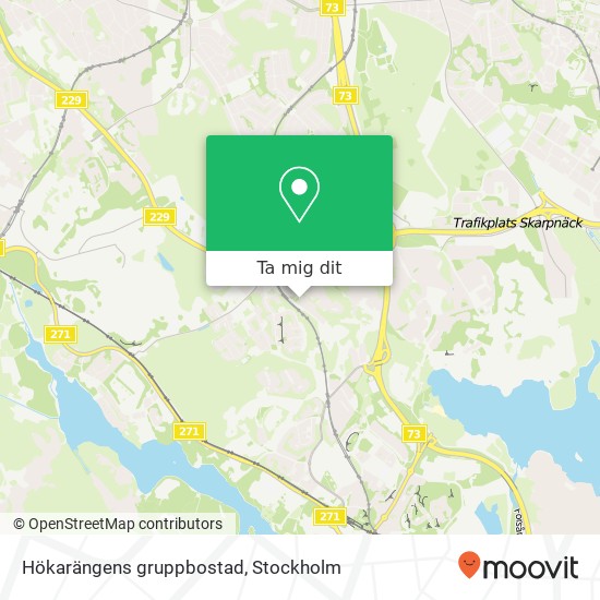 Hökarängens gruppbostad karta