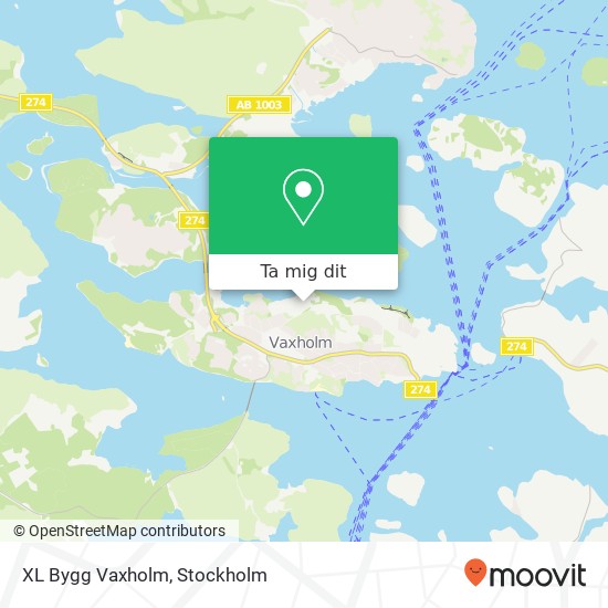 XL Bygg Vaxholm karta