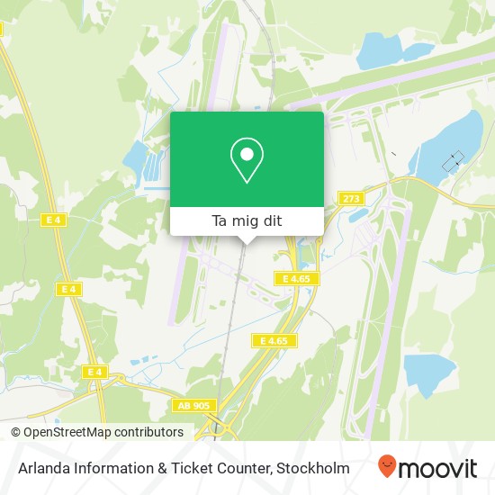 Arlanda Information & Ticket Counter karta