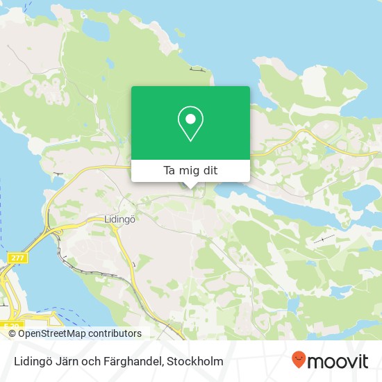 Lidingö Järn och Färghandel karta