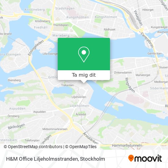 H&M Office Liljeholmsstranden karta