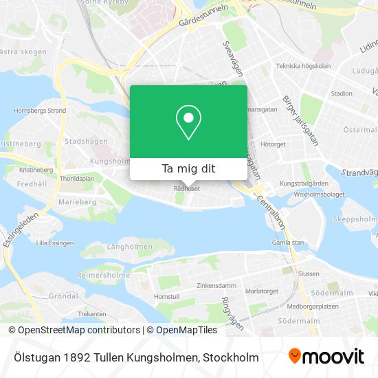 Ölstugan 1892 Tullen Kungsholmen karta