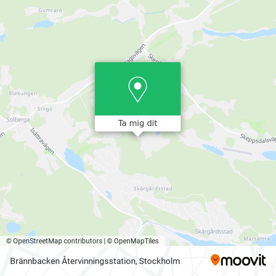 Brännbacken Återvinningsstation karta