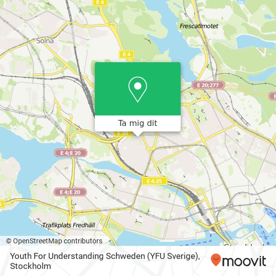 Youth For Understanding Schweden (YFU Sverige) karta