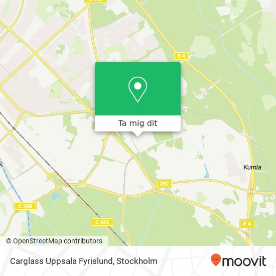 Carglass Uppsala Fyrislund karta