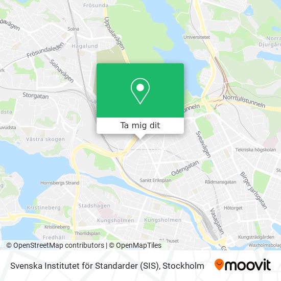 Svenska Institutet för Standarder (SIS) karta