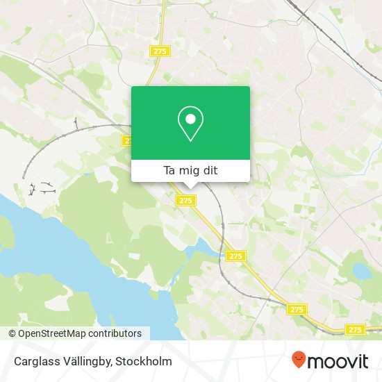 Carglass Vällingby karta