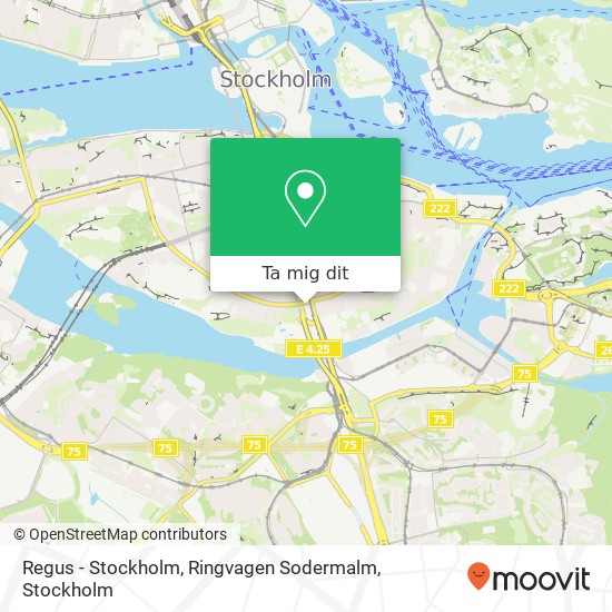 Regus - Stockholm, Ringvagen Sodermalm karta
