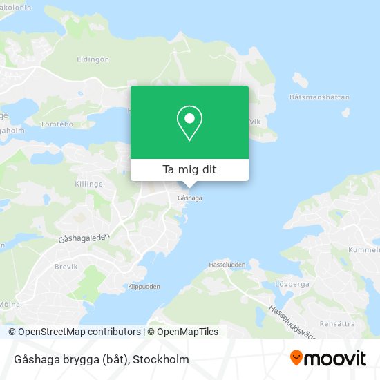 Gåshaga brygga (båt) karta