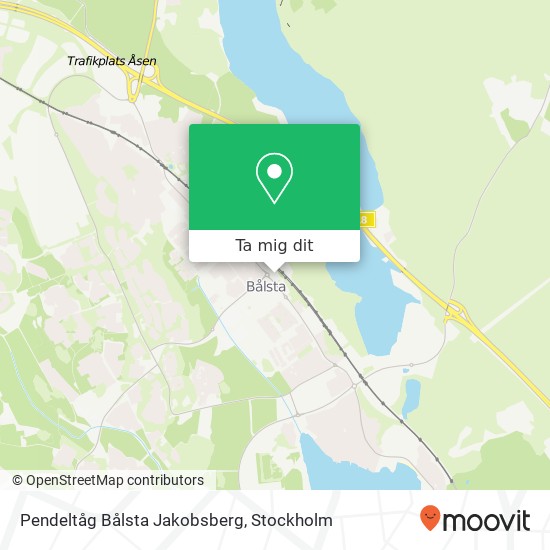 Pendeltåg Bålsta Jakobsberg karta